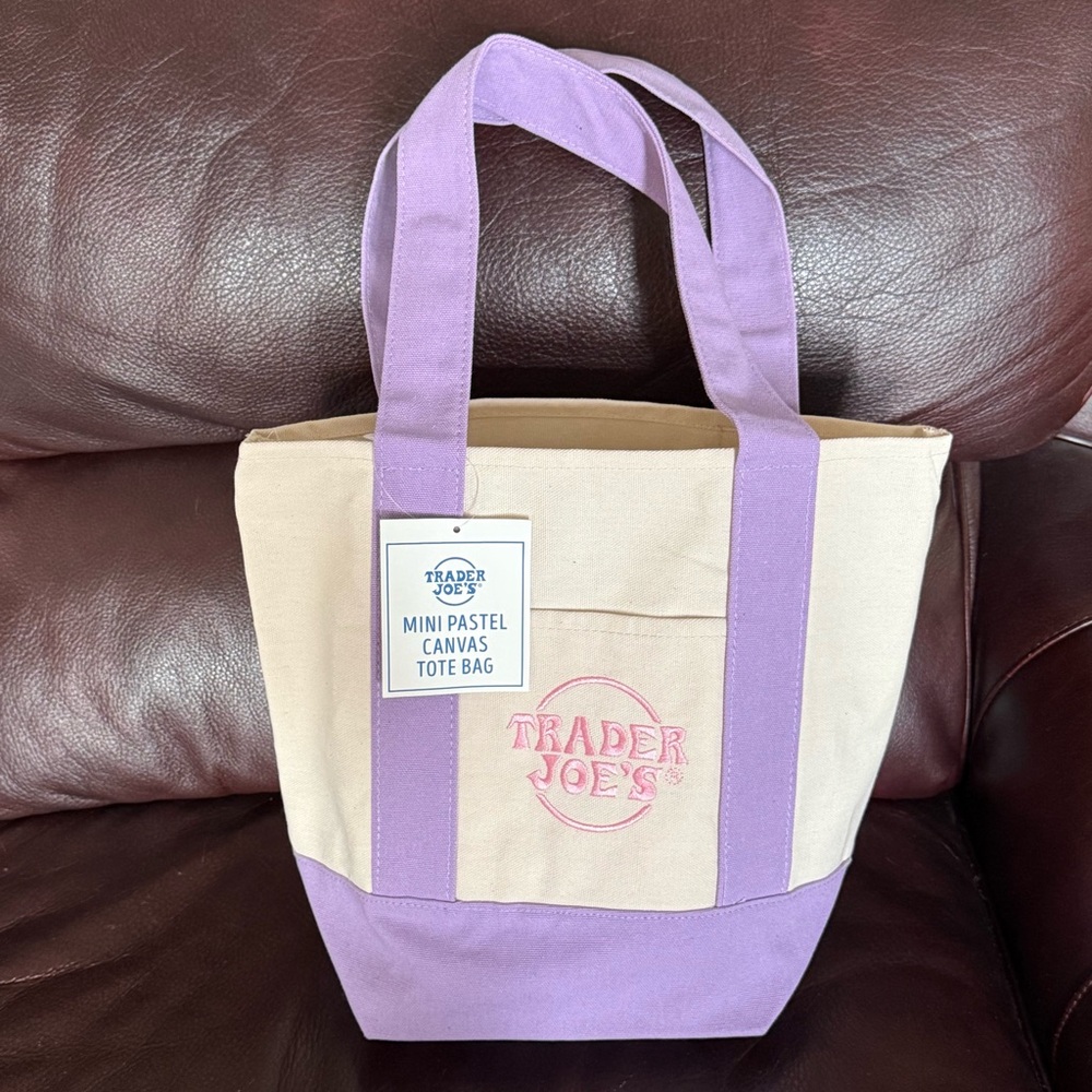 Trader Joe’s Pastel Mini Tote Bag New Limited Edition
